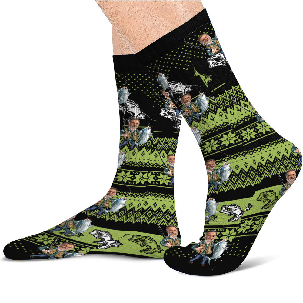 Love Fishing - Personalized Fishing Socks