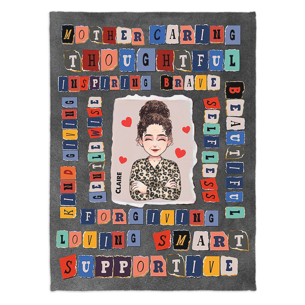 Mother Loving Beautiful - Personalized Mother's Day Mother Blanket