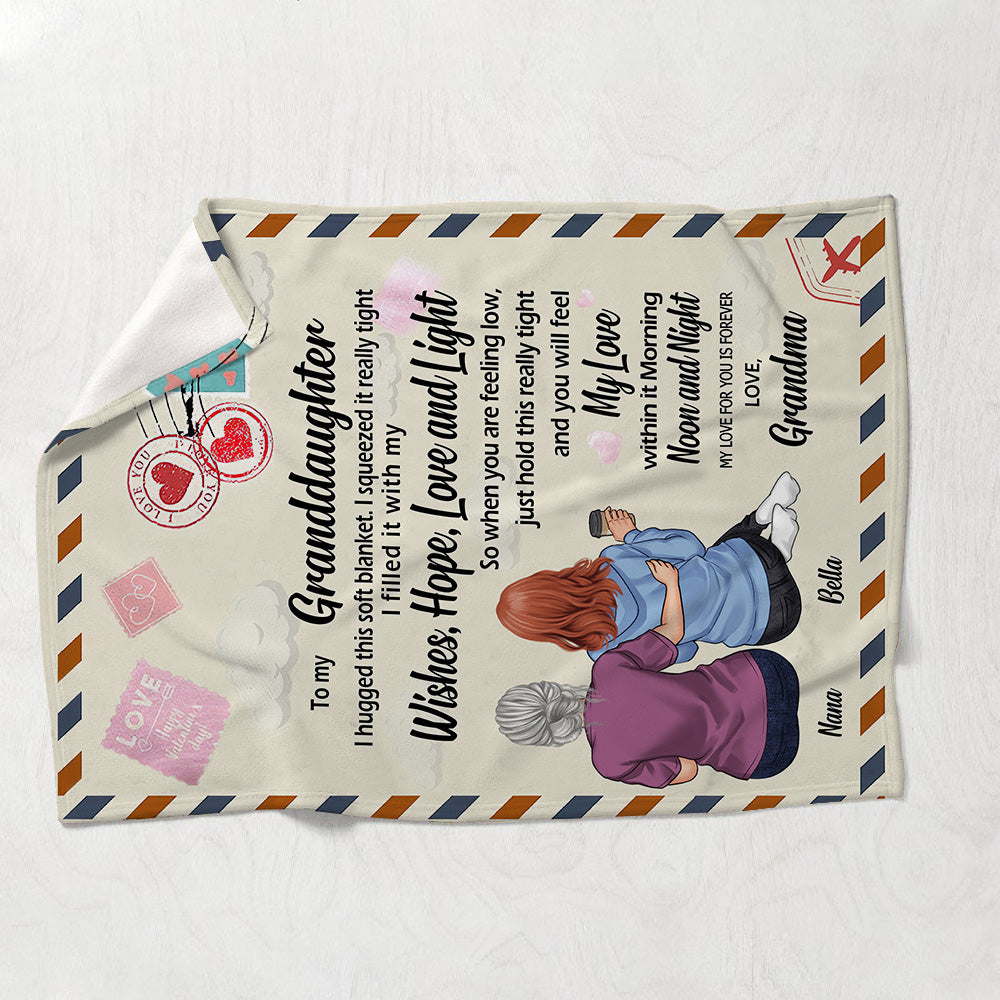To My Granddaughter - Personalized Mother's Day Grandma Blanket