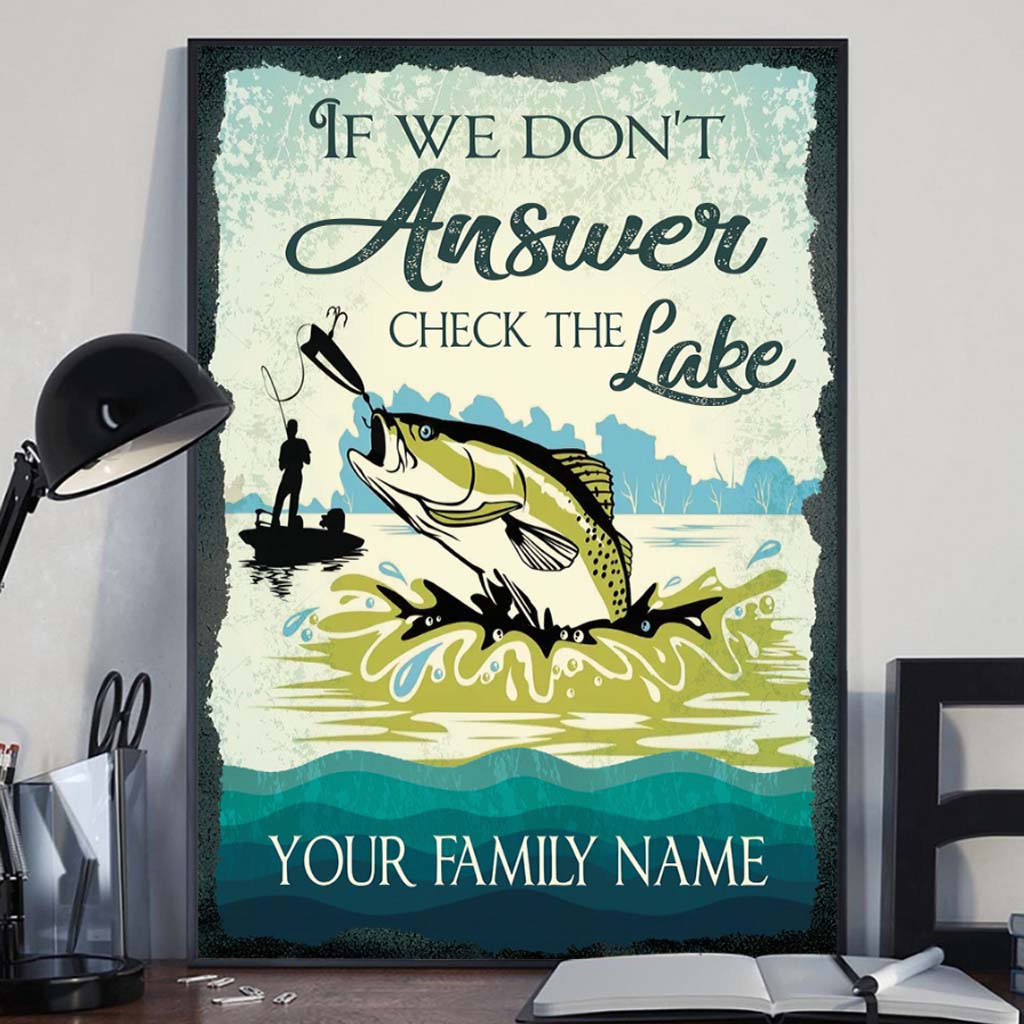 If We Don't Answer - Fishing Personalized Rectangle Metal Sign