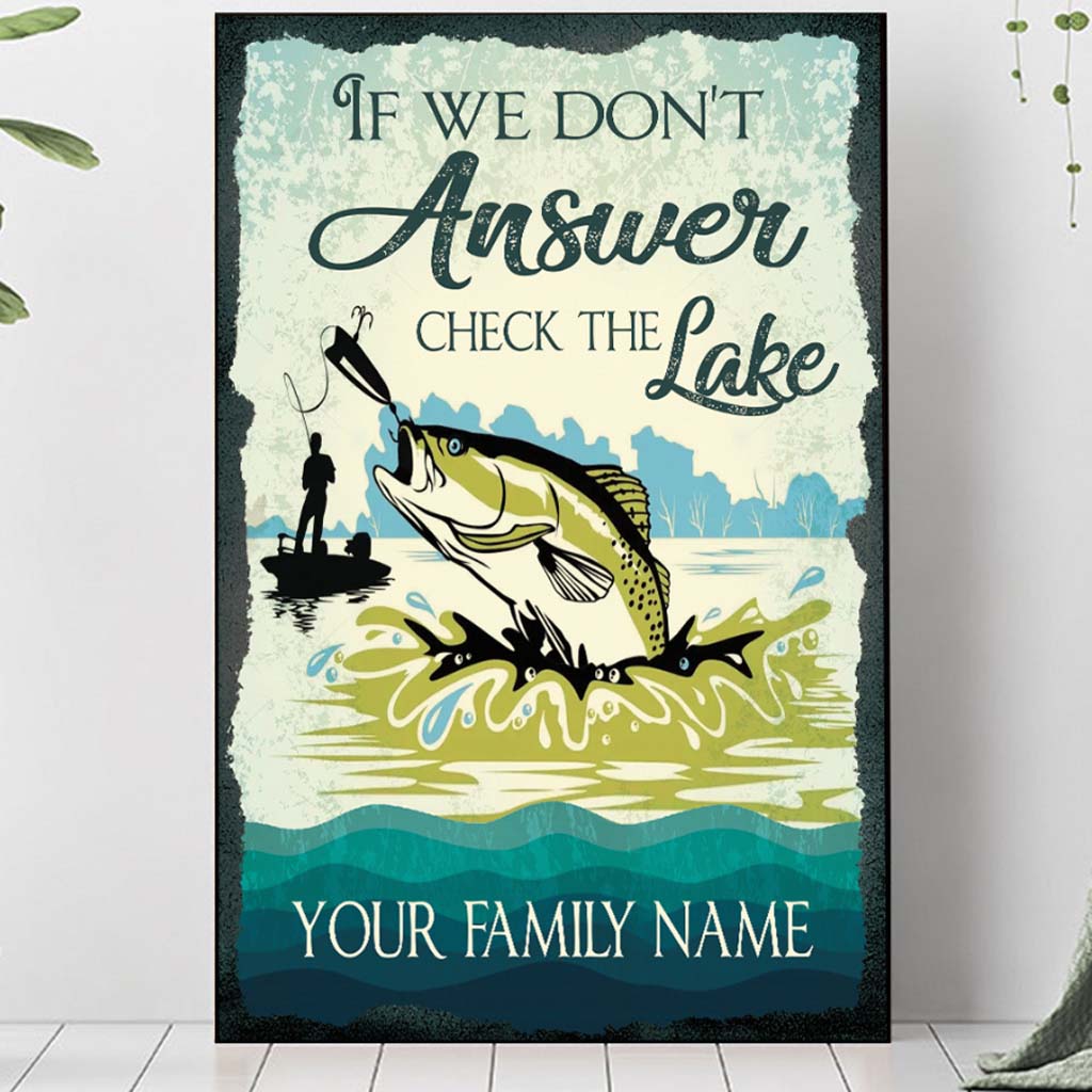 If We Don't Answer - Fishing Personalized Rectangle Metal Sign