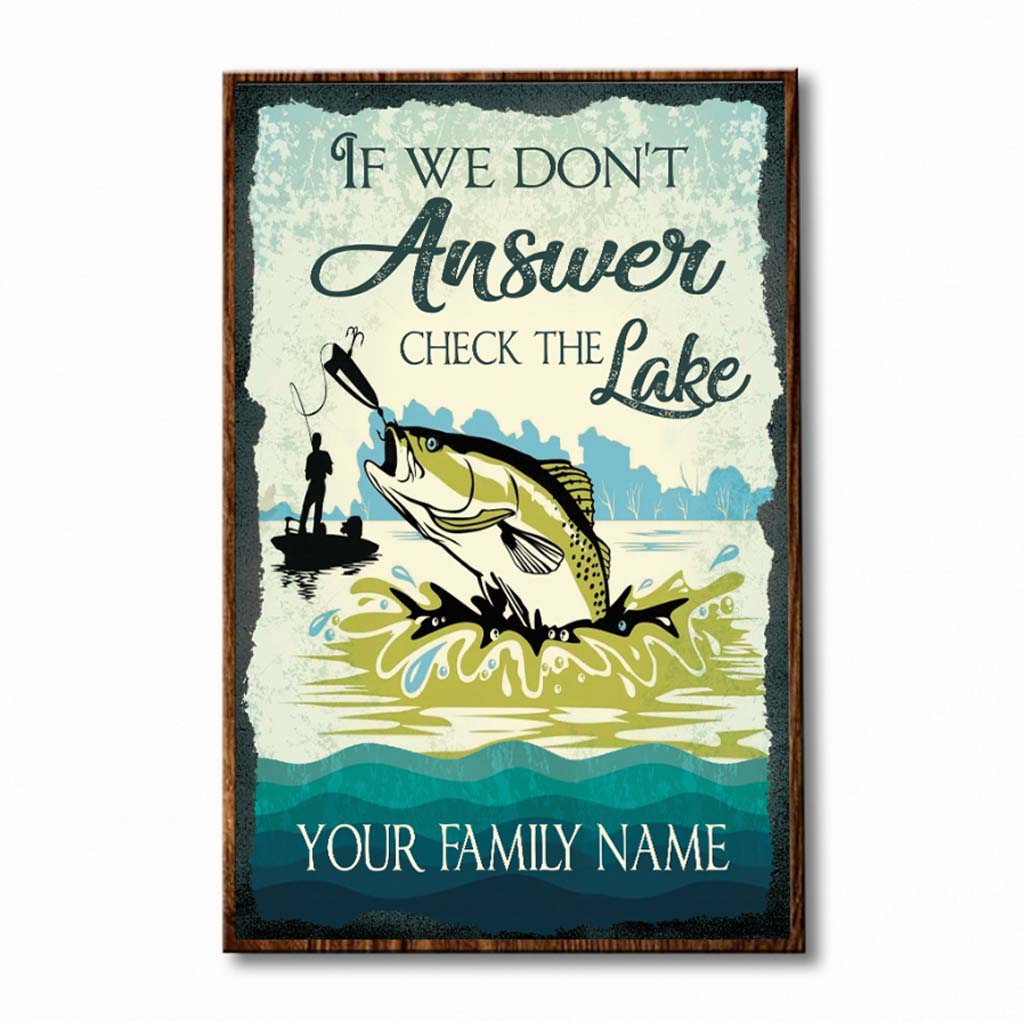 If We Don't Answer - Fishing Personalized Rectangle Metal Sign