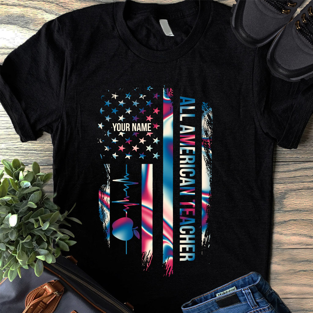 Proud Teacher - Personalized Independence Day T-shirt and Hoodie