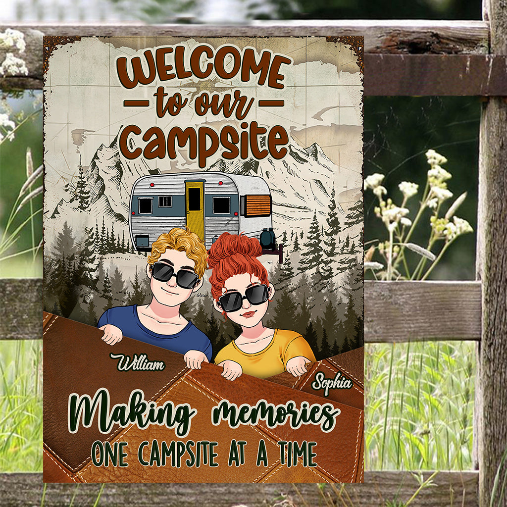 Camping Partners For Life - Personalized Camping Rectangle Metal Sign