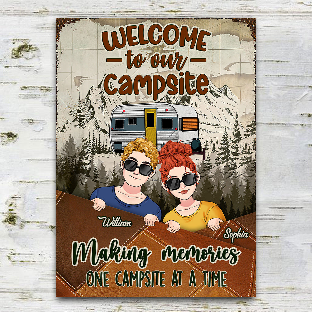 Camping Partners For Life - Personalized Camping Rectangle Metal Sign