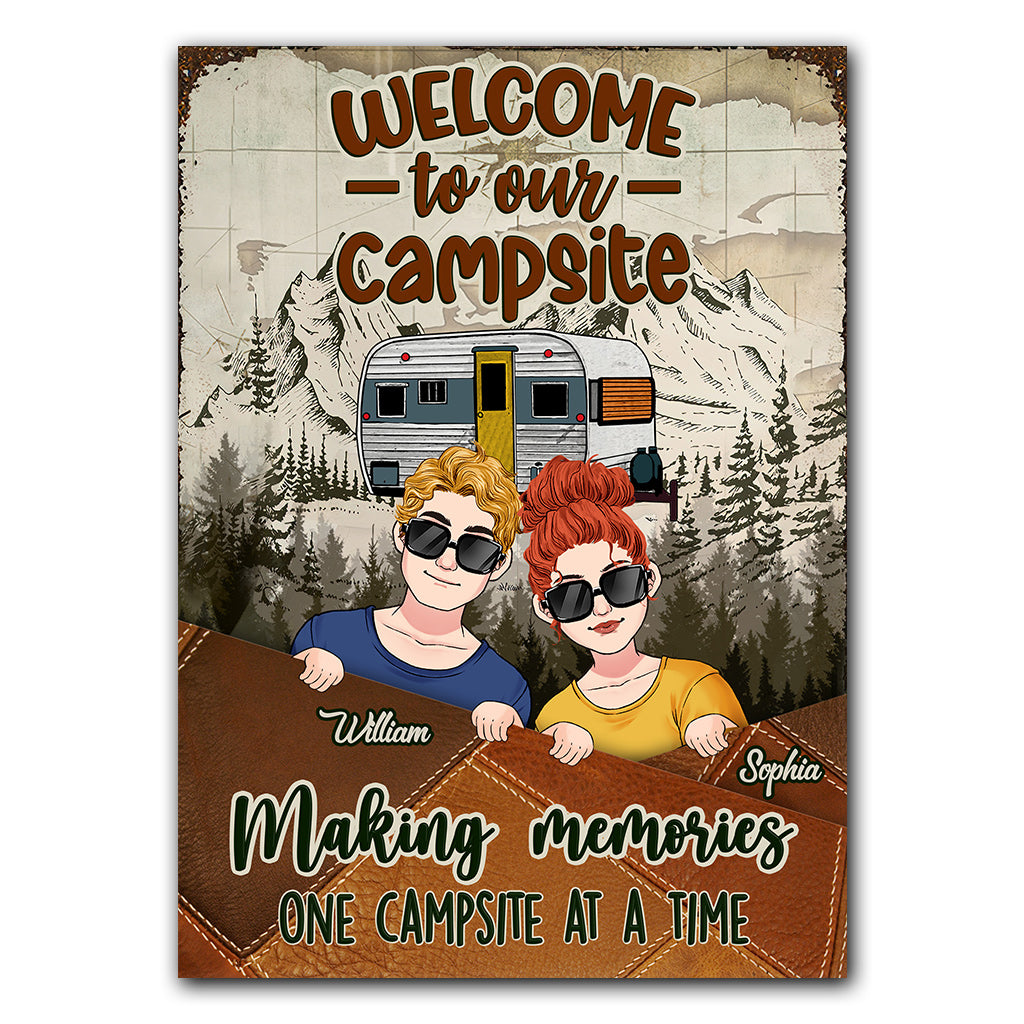 Camping Partners For Life - Personalized Camping Rectangle Metal Sign