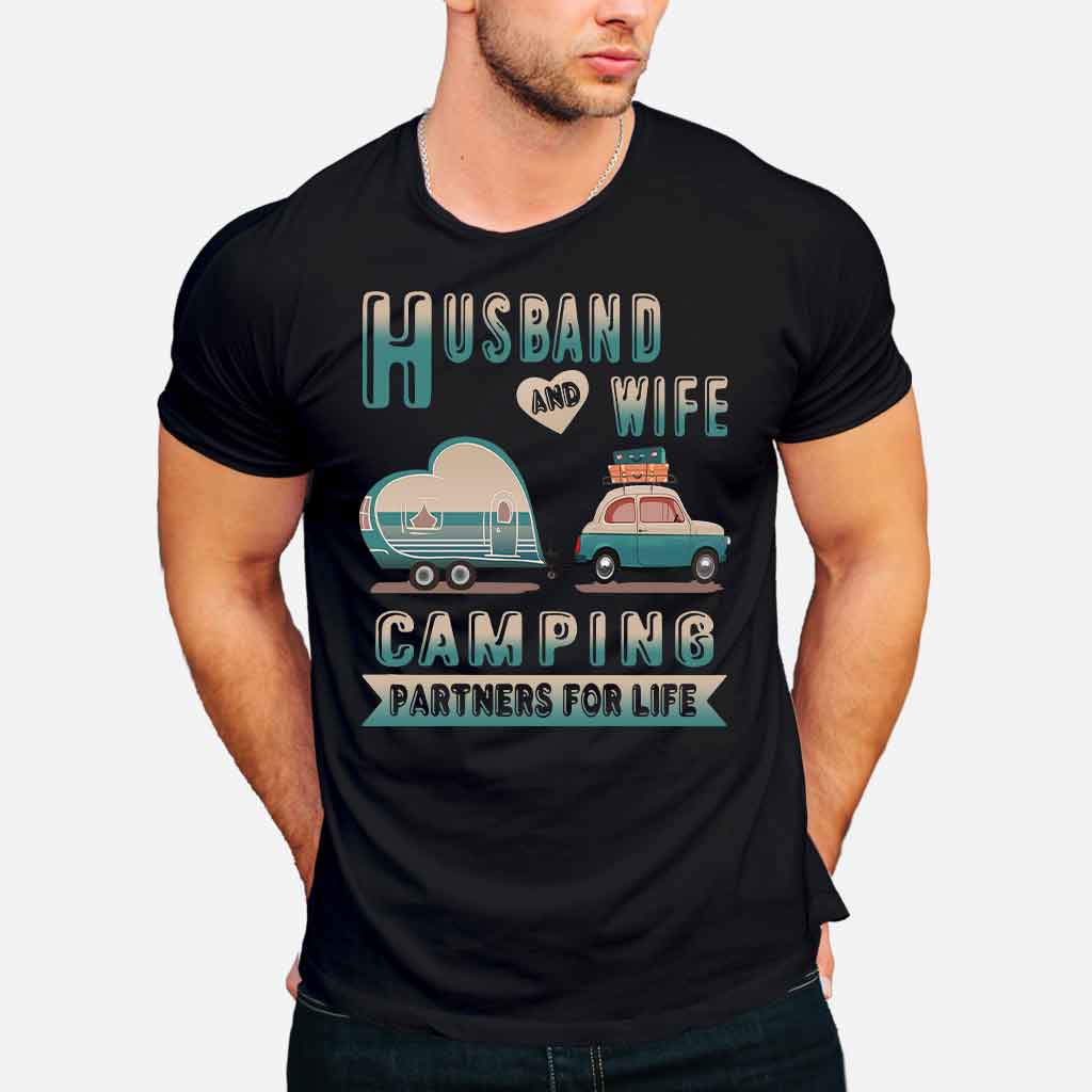 Husband And Wife Camping Partners - T-shirt and Hoodie 112021