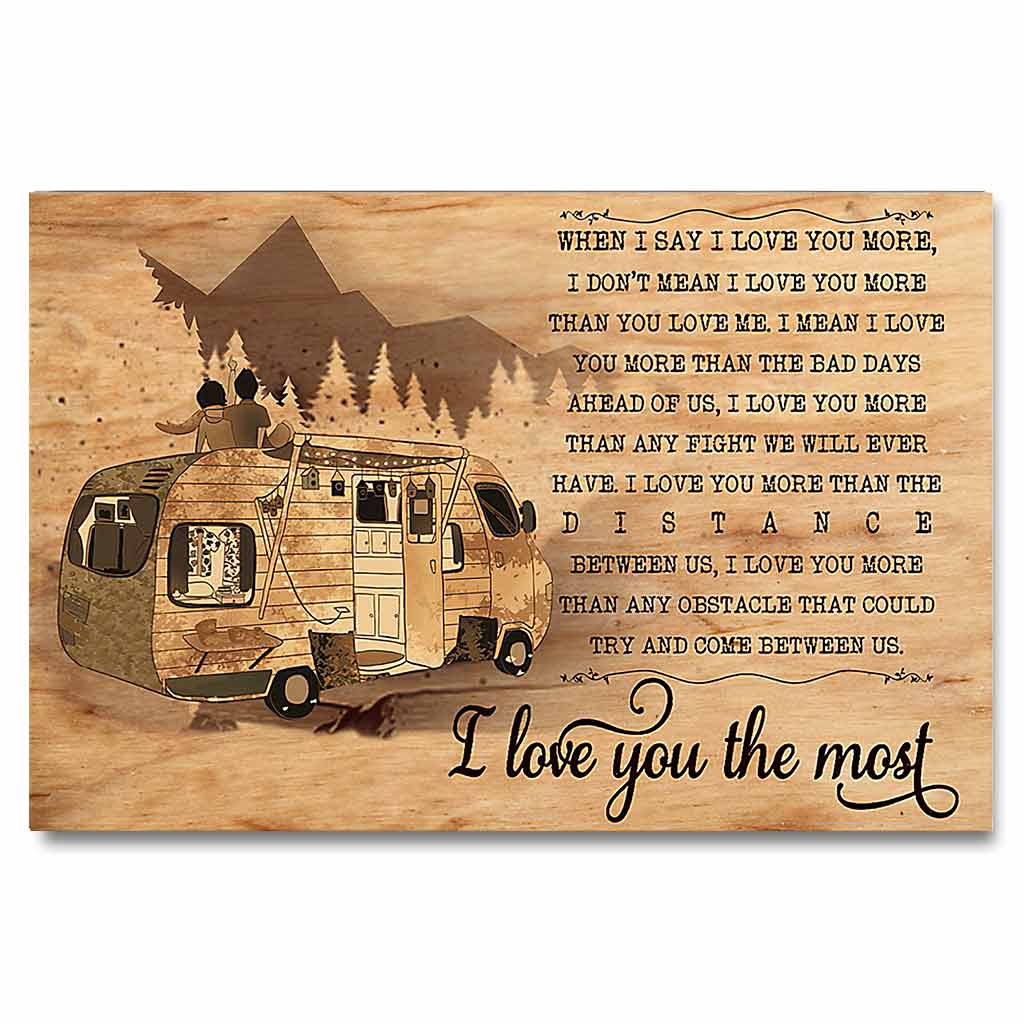 Je t'aime plus que tout - Affiche de camping 112021