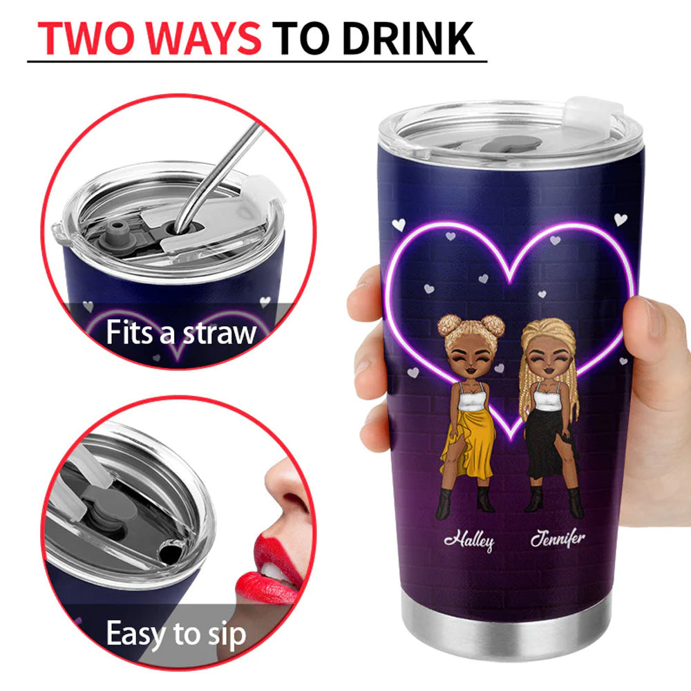 I Smile Because You Are My Sister - Personalized Bestie Tumbler