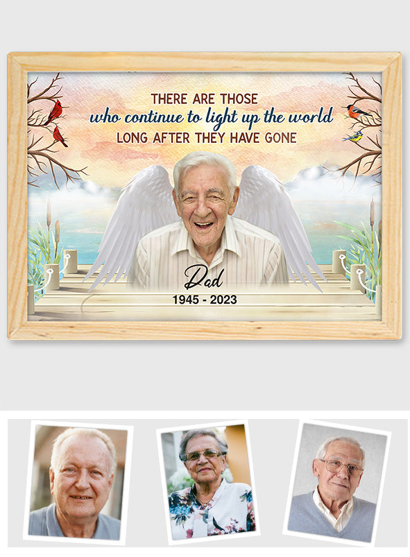 Light Up The World - Memorial gift for loss of - Personalized Light Photo Frame