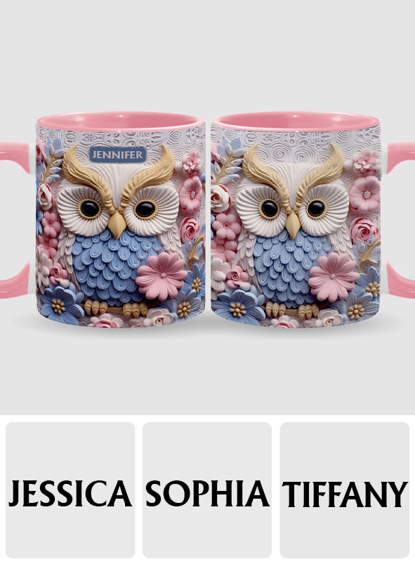 Wunderschöne Eule – Eulengeschenk für Freund/Freundin – Personalisierte Tasse