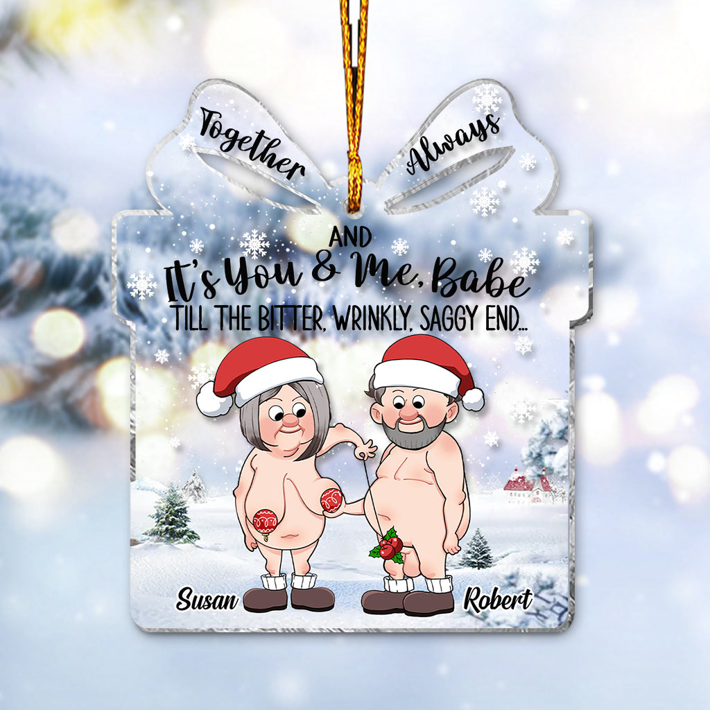Together And Always - Personalized Husband And Wife Transparent Ornament