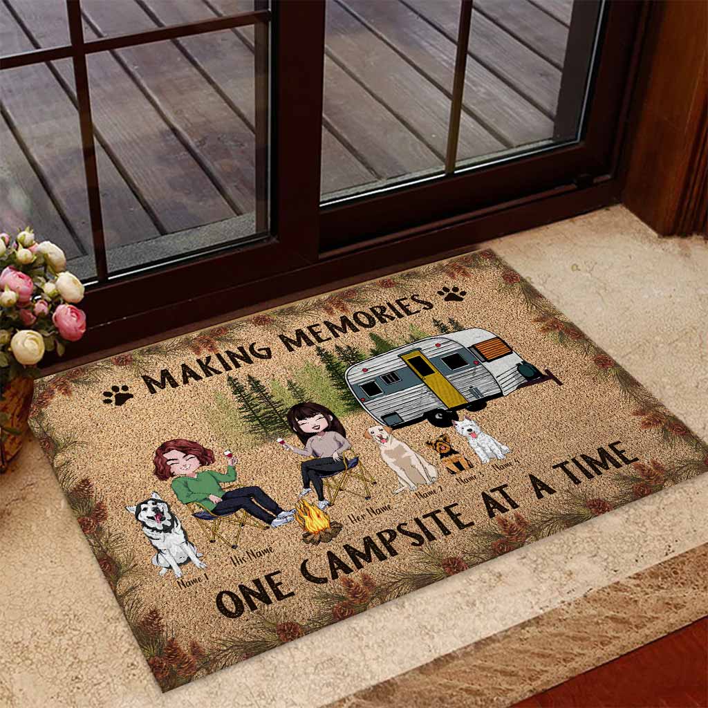 Life Is Better Around The Campfire - Personalized Camping Doormat