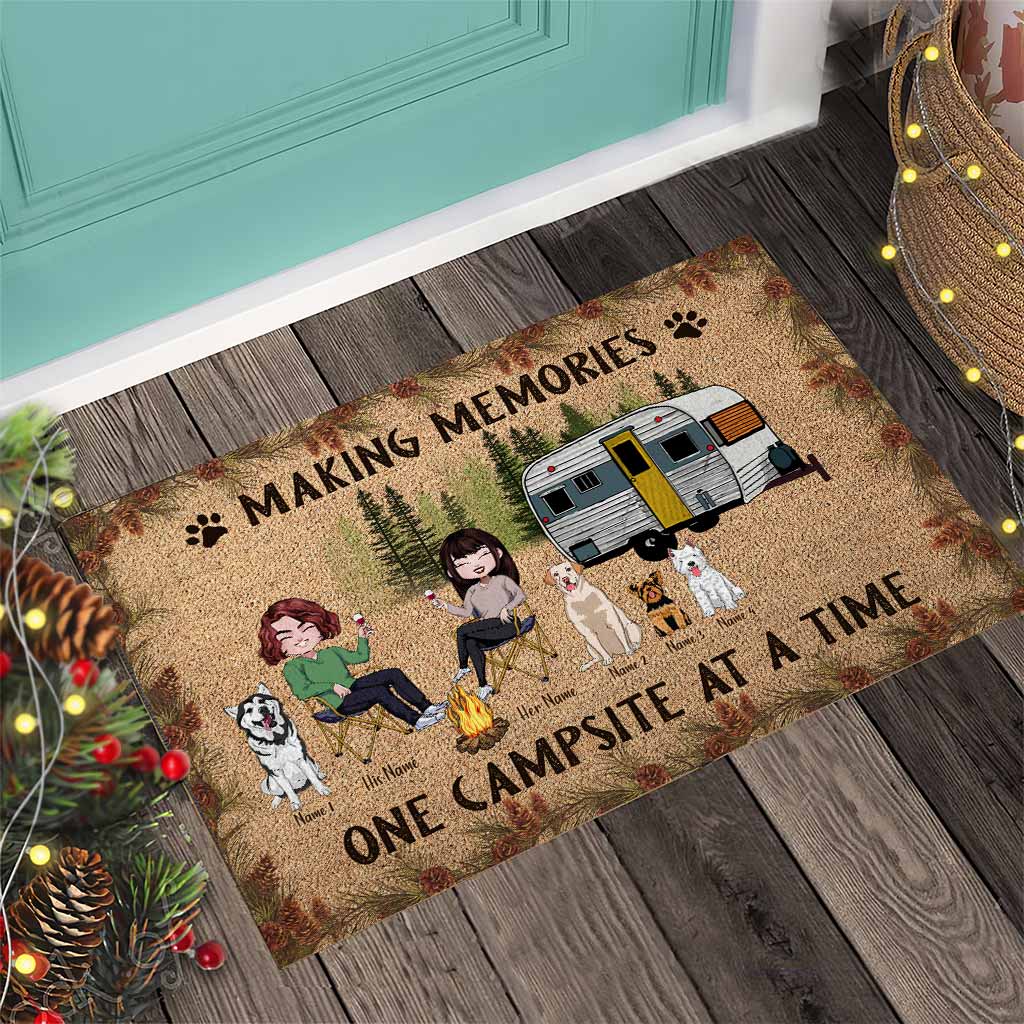 Life Is Better Around The Campfire - Personalized Camping Doormat