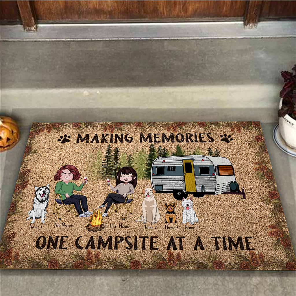 Life Is Better Around The Campfire - Personalized Camping Doormat