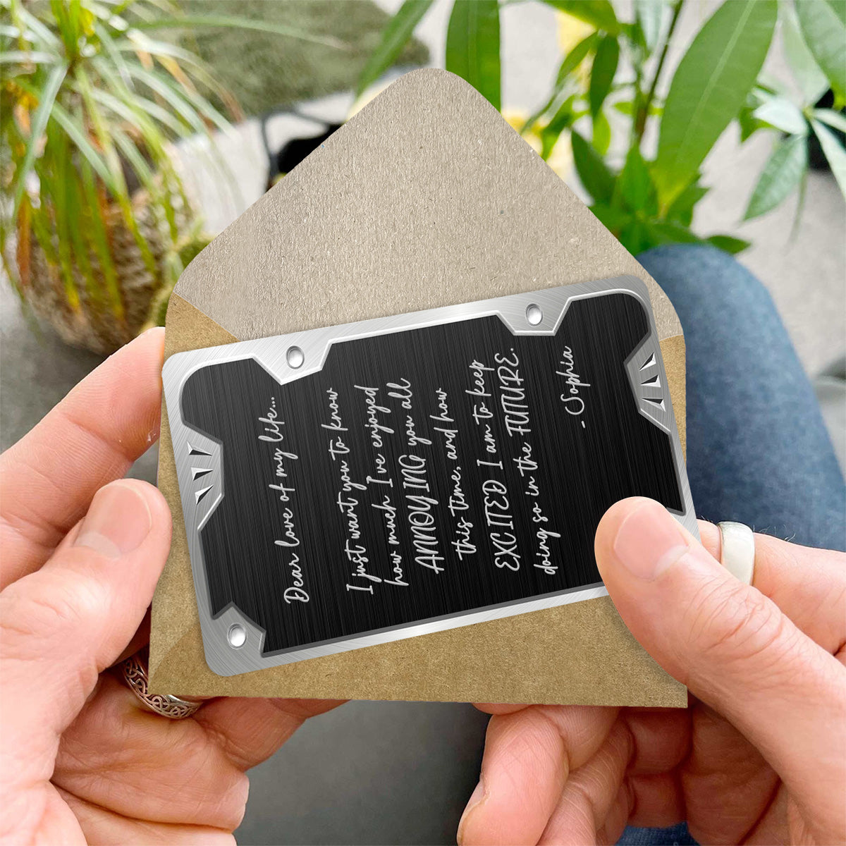 Dear Love Of My Life - Personalized Father's Day Couple Wallet Insert Card
