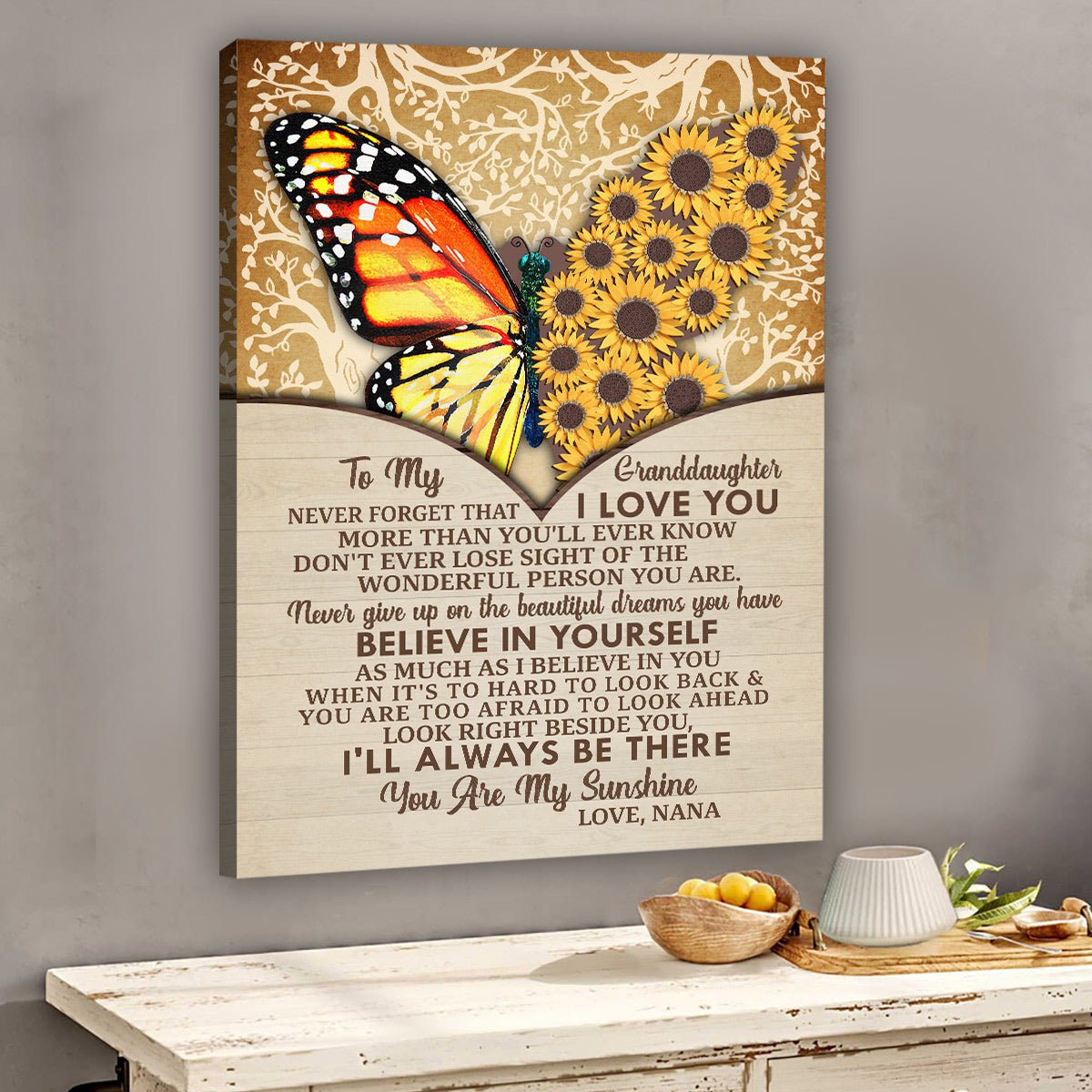 You Are My Sunshine - Personalized Grandma Canvas And Poster