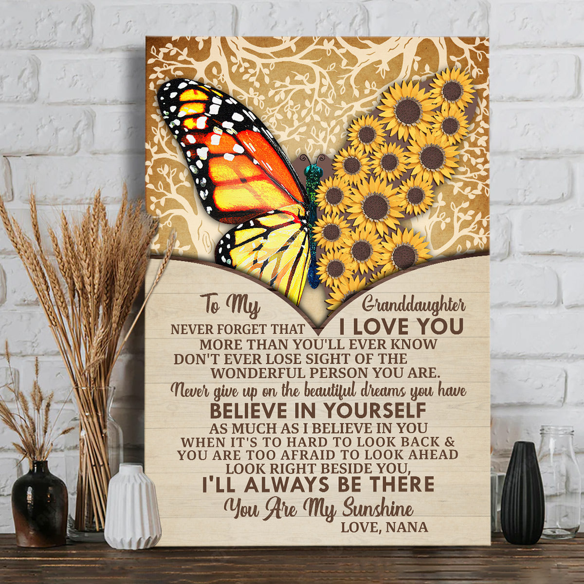 You Are My Sunshine - Personalized Grandma Canvas And Poster