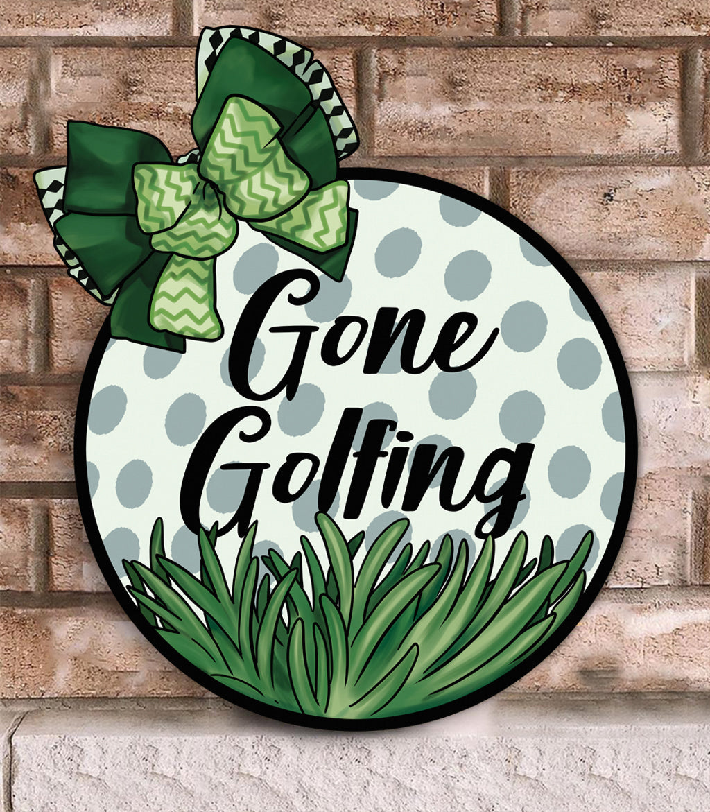 Gone Golfing Cut Metal Sign