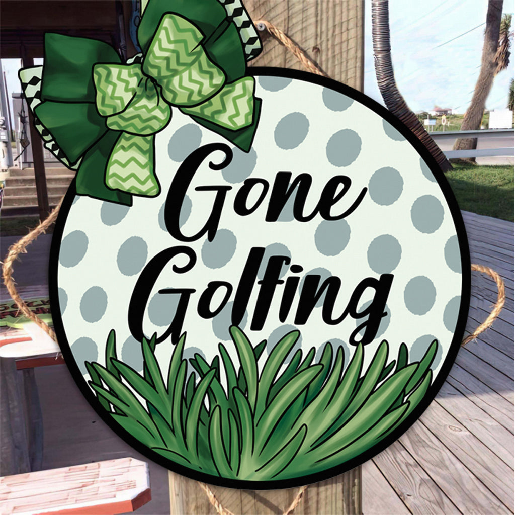 Gone Golfing Cut Metal Sign