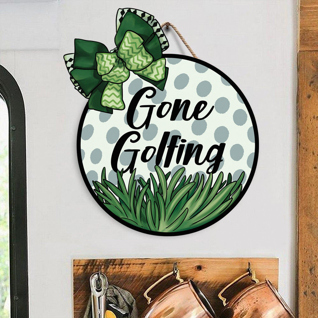 Gone Golfing Cut Metal Sign