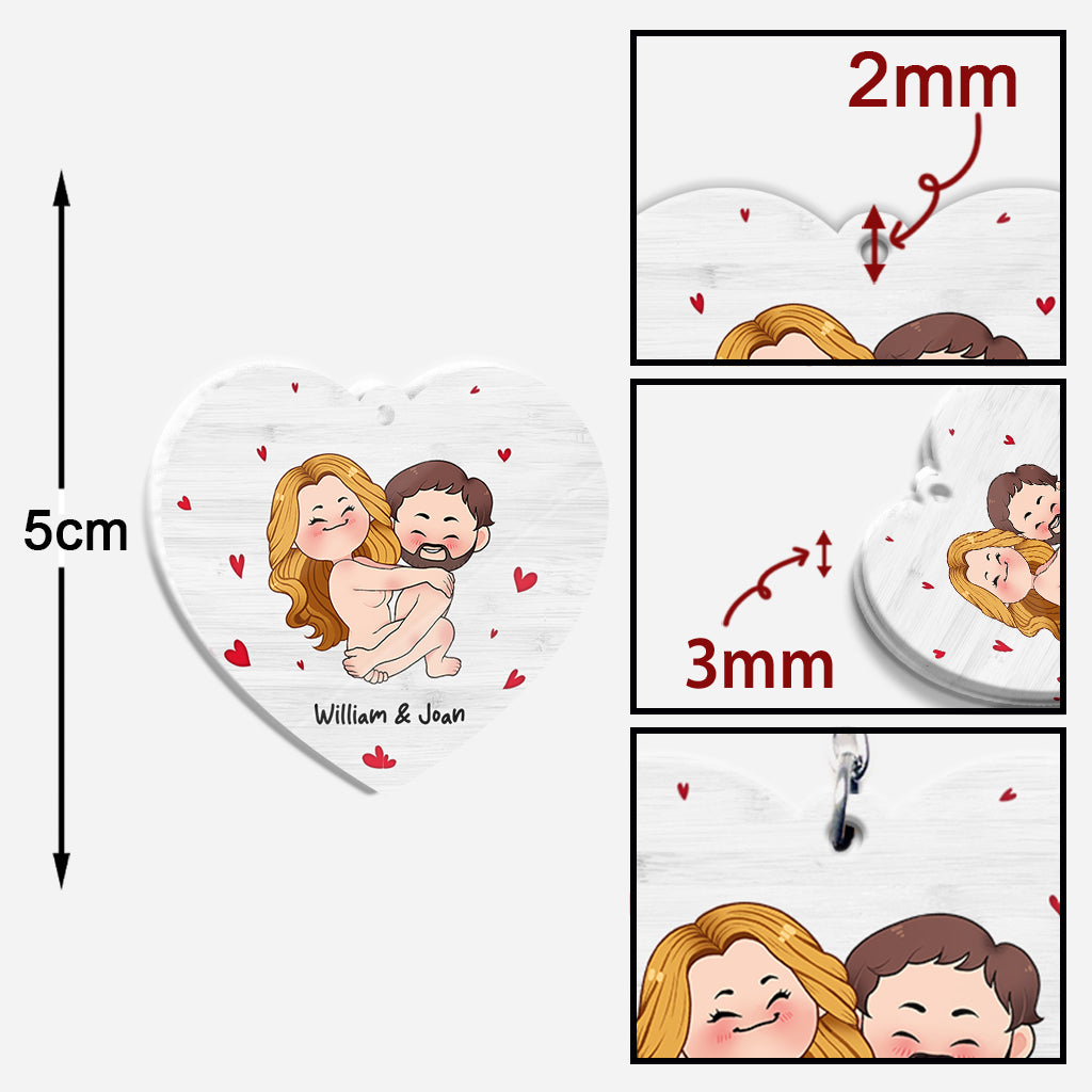 I Just Want To Touch It - Personalized Couple Transparent Keychain