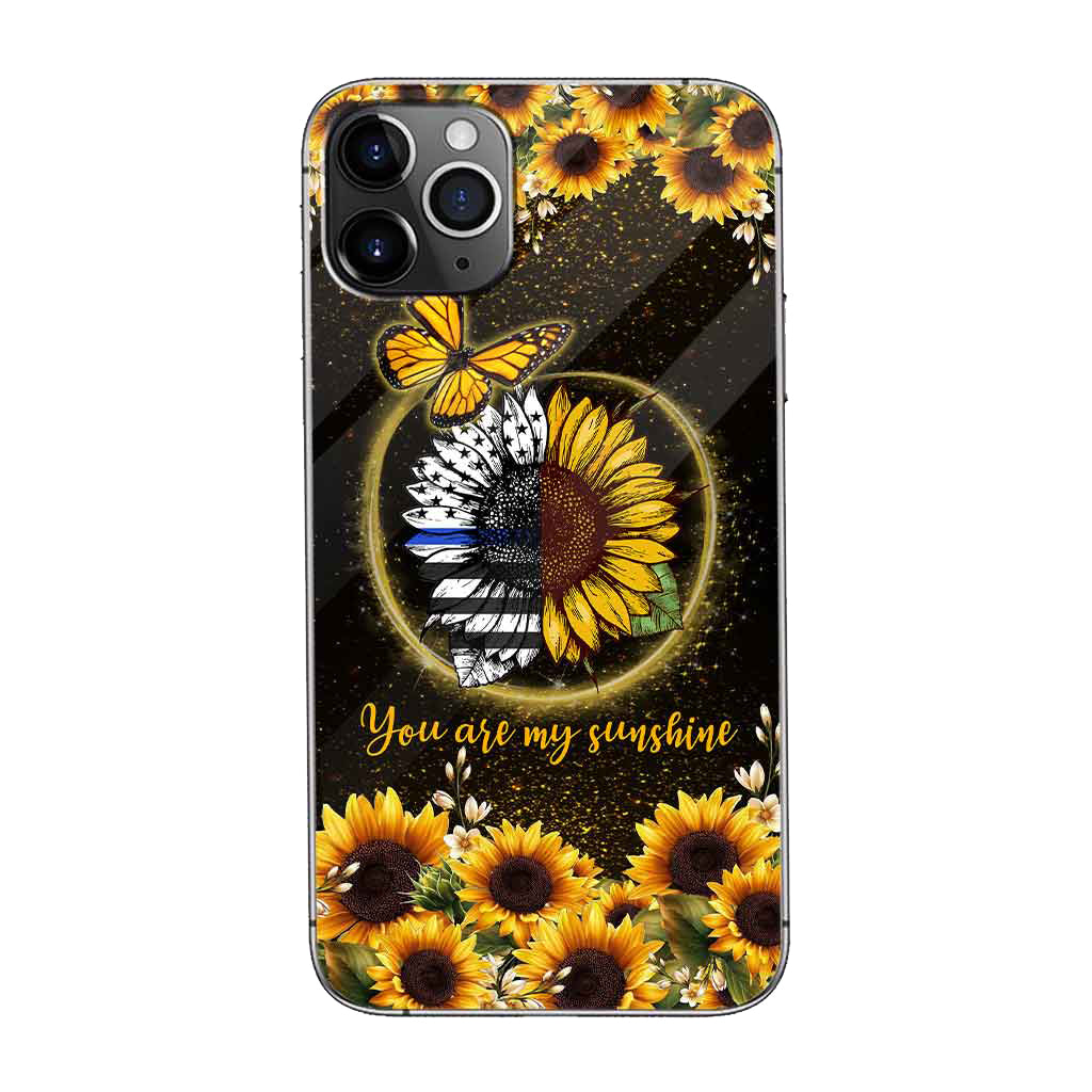 You Are My Sunshine Sunflower Blue Line - Polizei-Handyhülle 112021