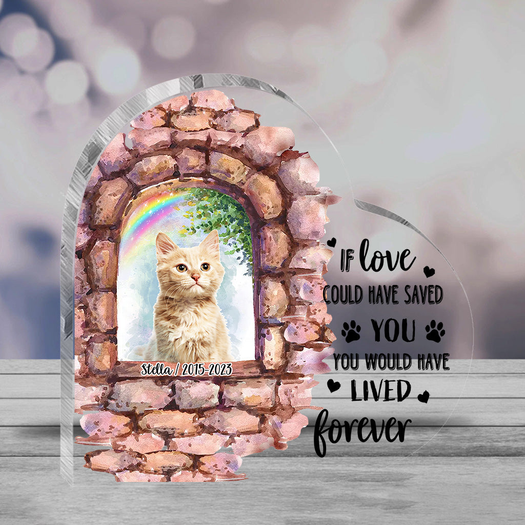No Longer By My Side - Personalized Dog Custom Shaped Acrylic Plaque