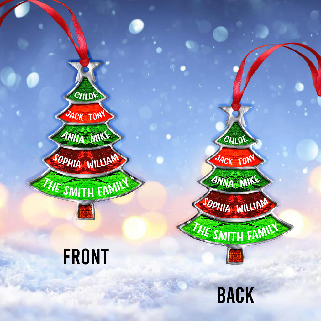 Family Christmas Tree - Personalized Family Ornament