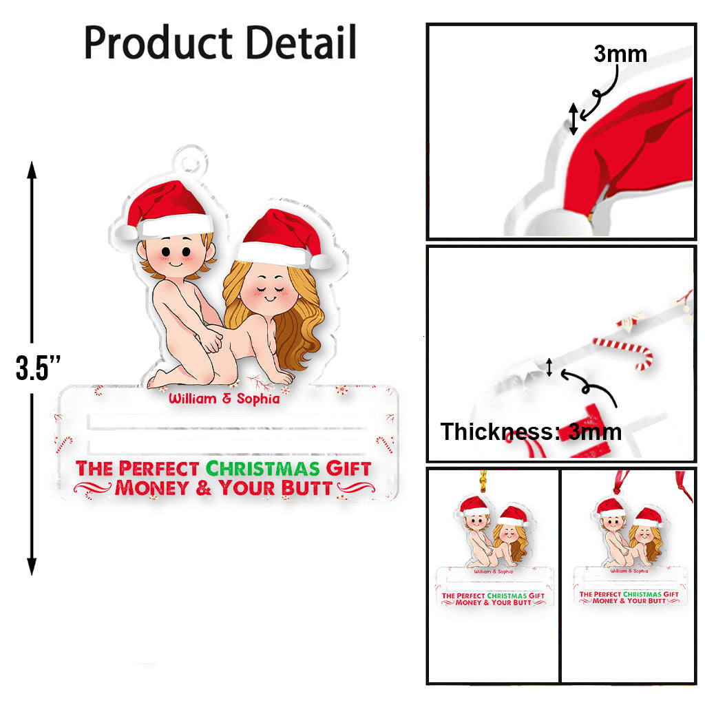 The Perfect Christmas Gift - Personalized Couple Transparent Ornament