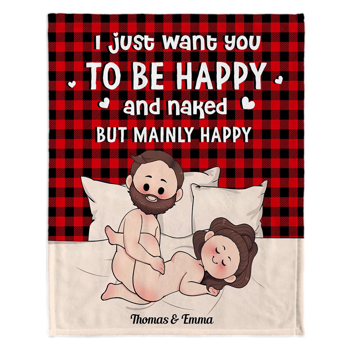 I Love Your Butt - Personalized Couple Blanket