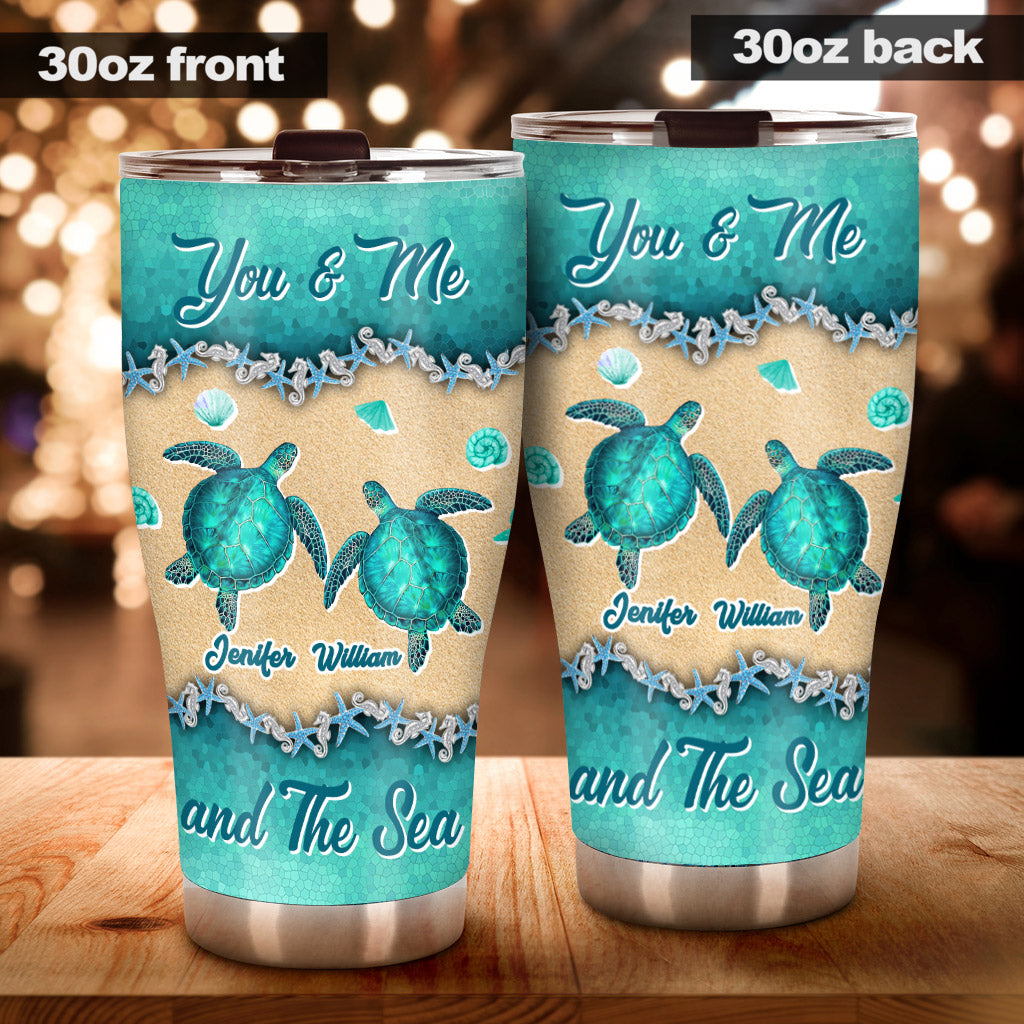 Salty Lil' Beach - Personalized Turtle Tumbler