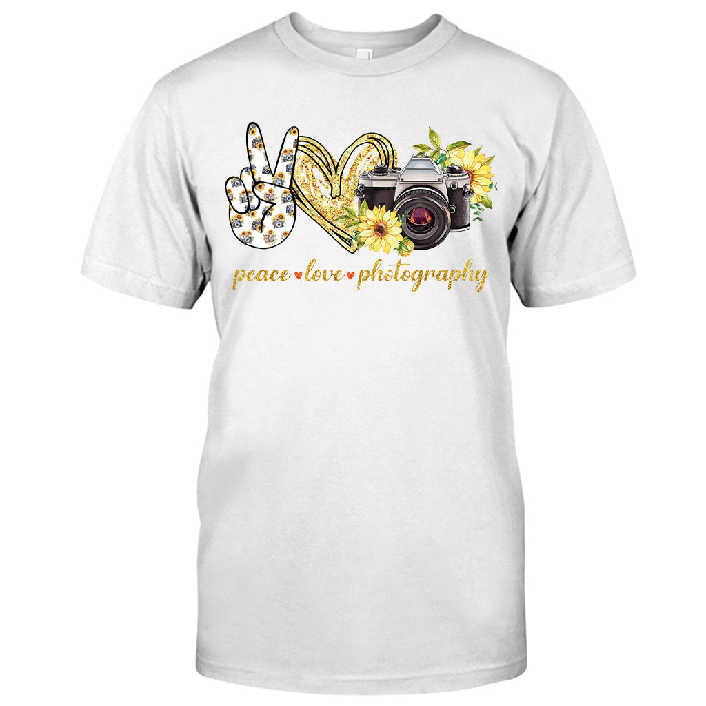 Peace Love Photography Photography T-shirt and Hoodie