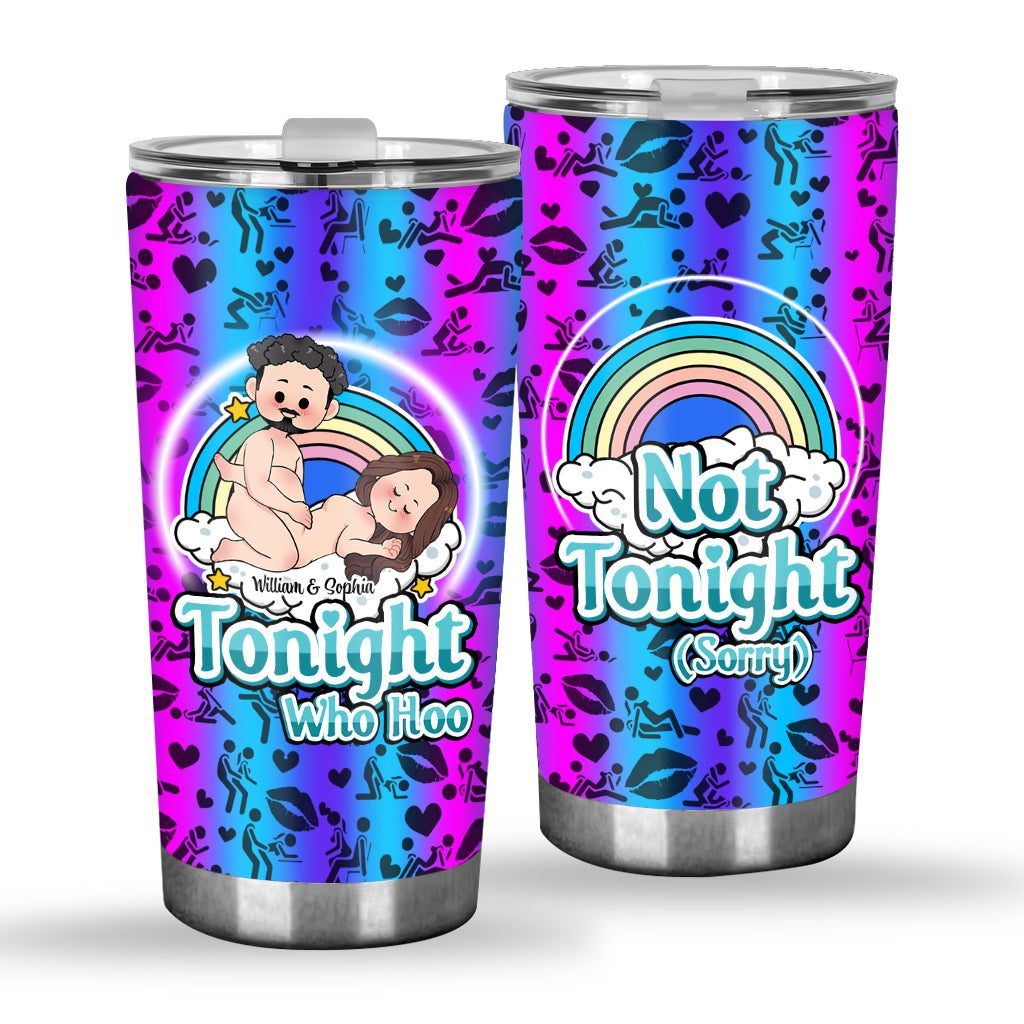 Tonight Who Hoo - Personalized Couple Tumbler