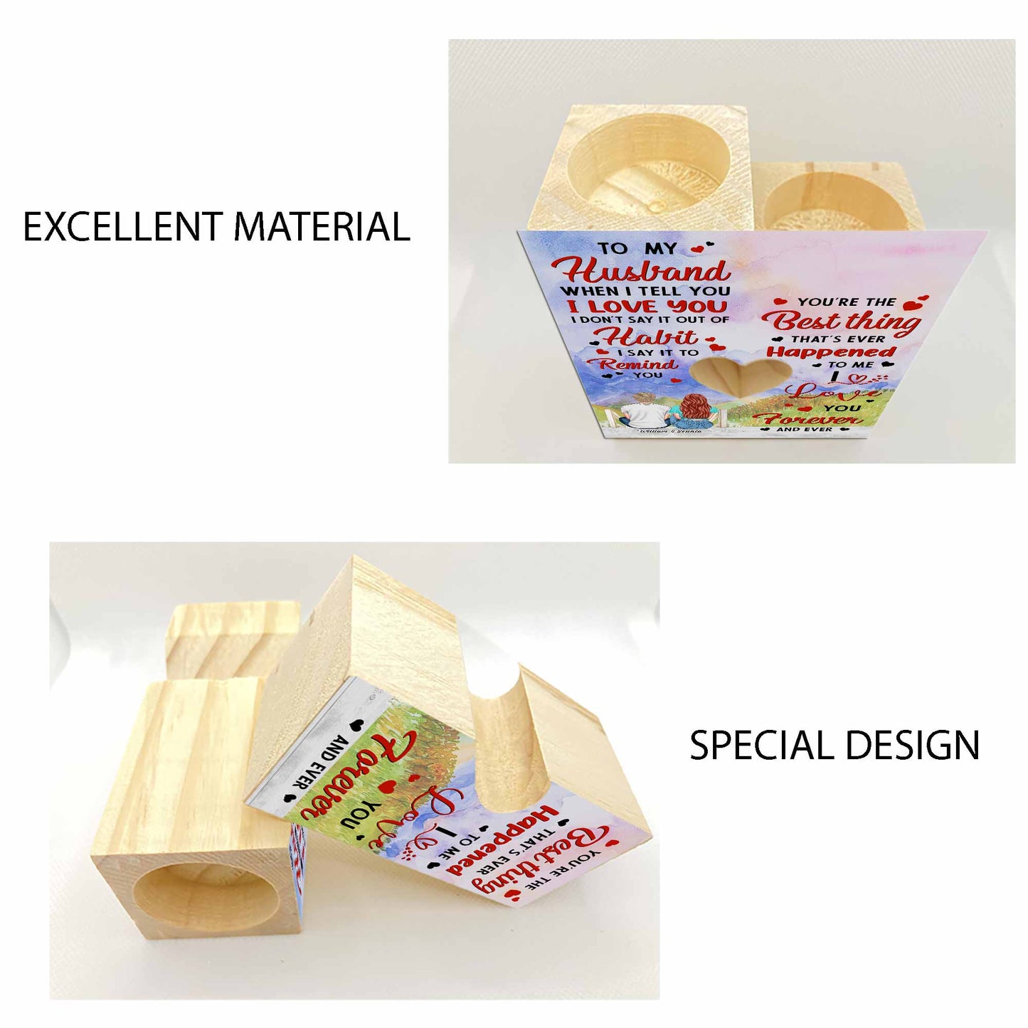 When I Tell You - Personalized Couple Candle Holder