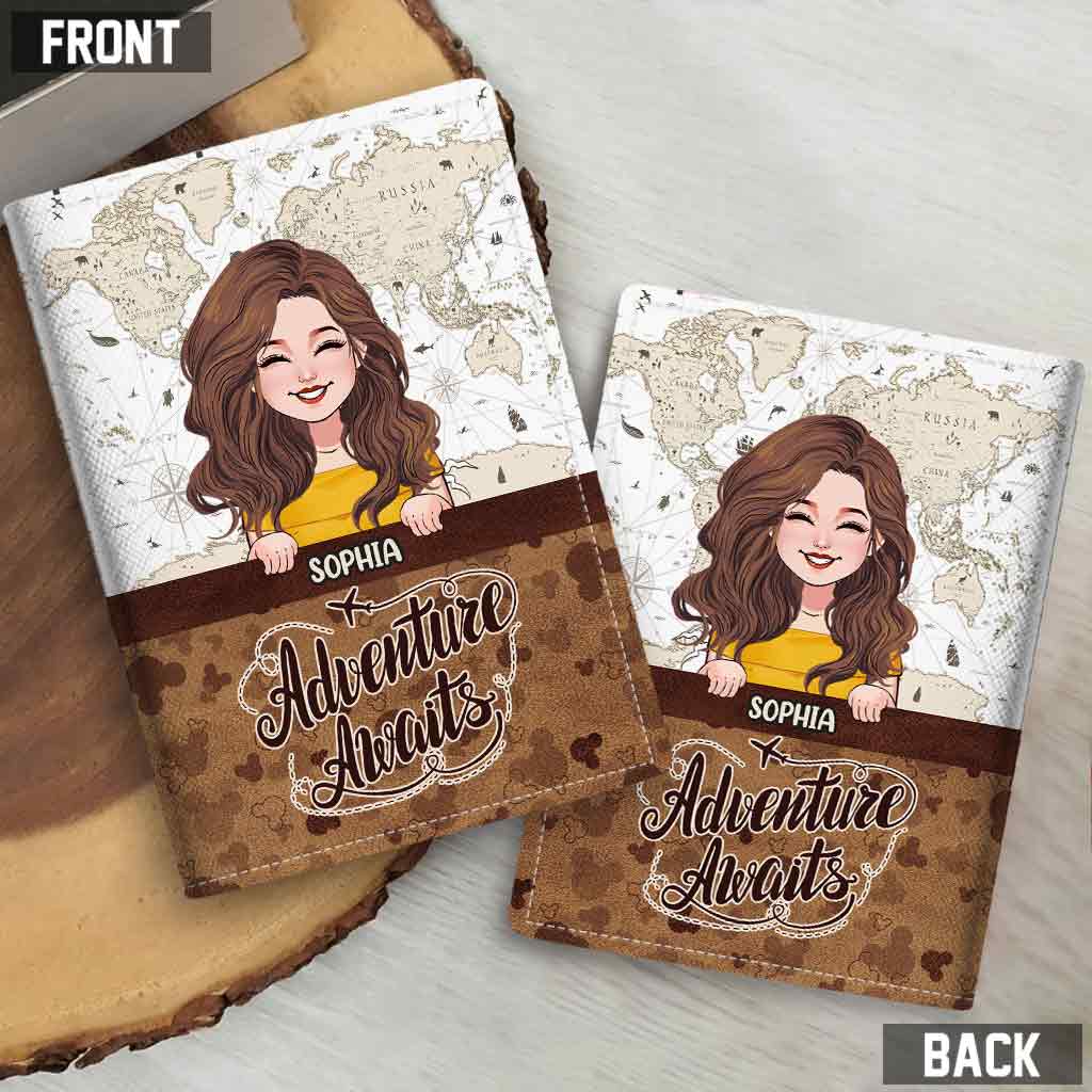 Adventure Awaits - Personalized Travelling Passport Holder
