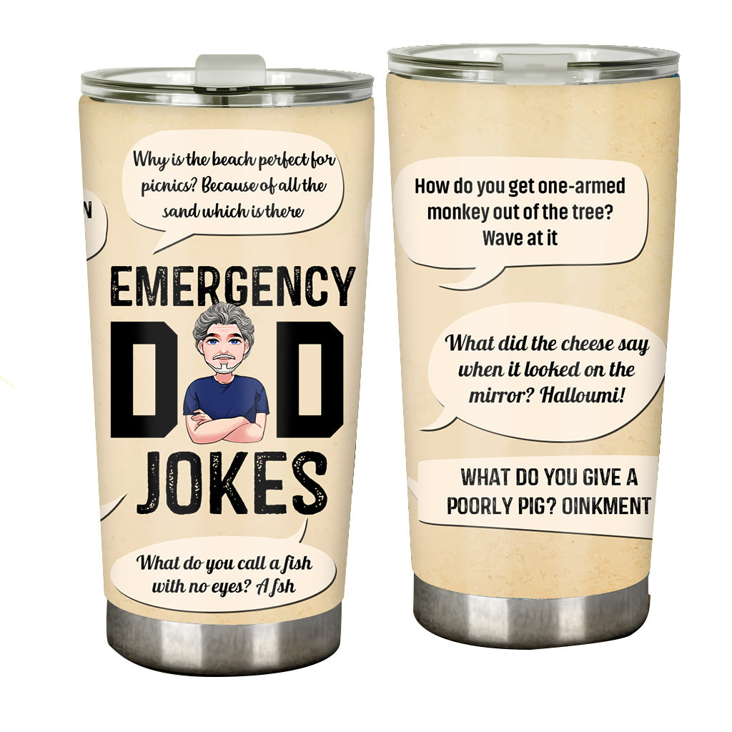 Dad Jokes - Personalized Father's Day Father Tumbler
