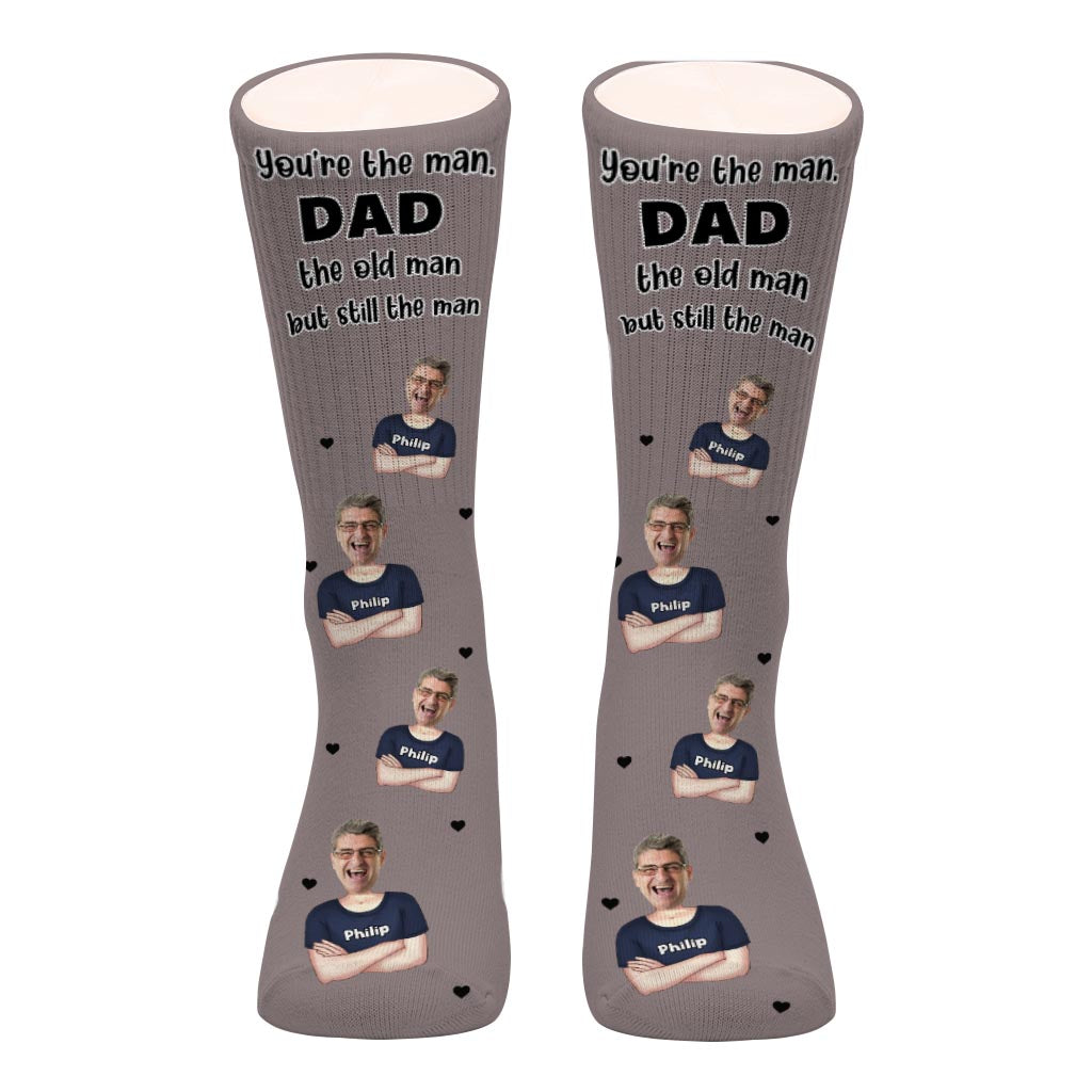 You're The Man - Gift for dad, grandpa, uncle, husband - Personalized Socks