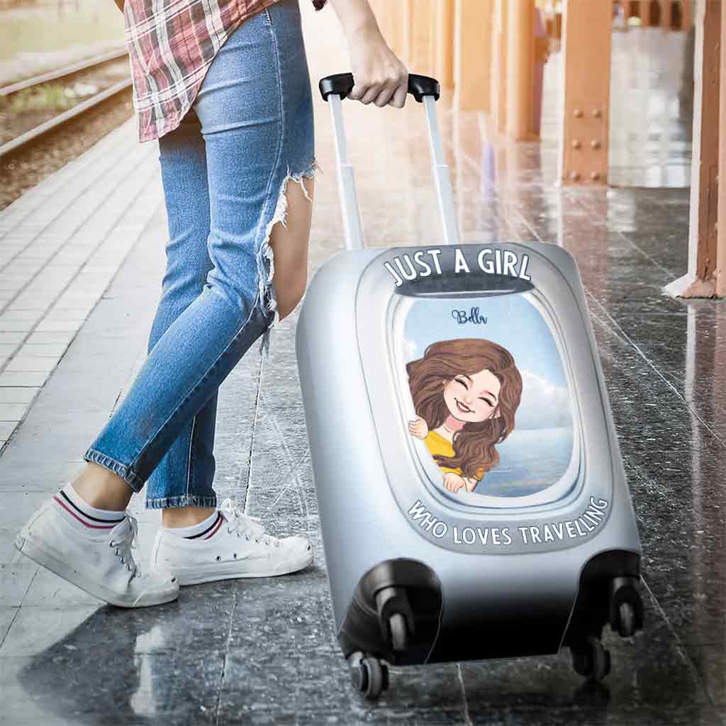 Just A Girl Who Loves Traveling - Personalized Travelling Luggage Cover