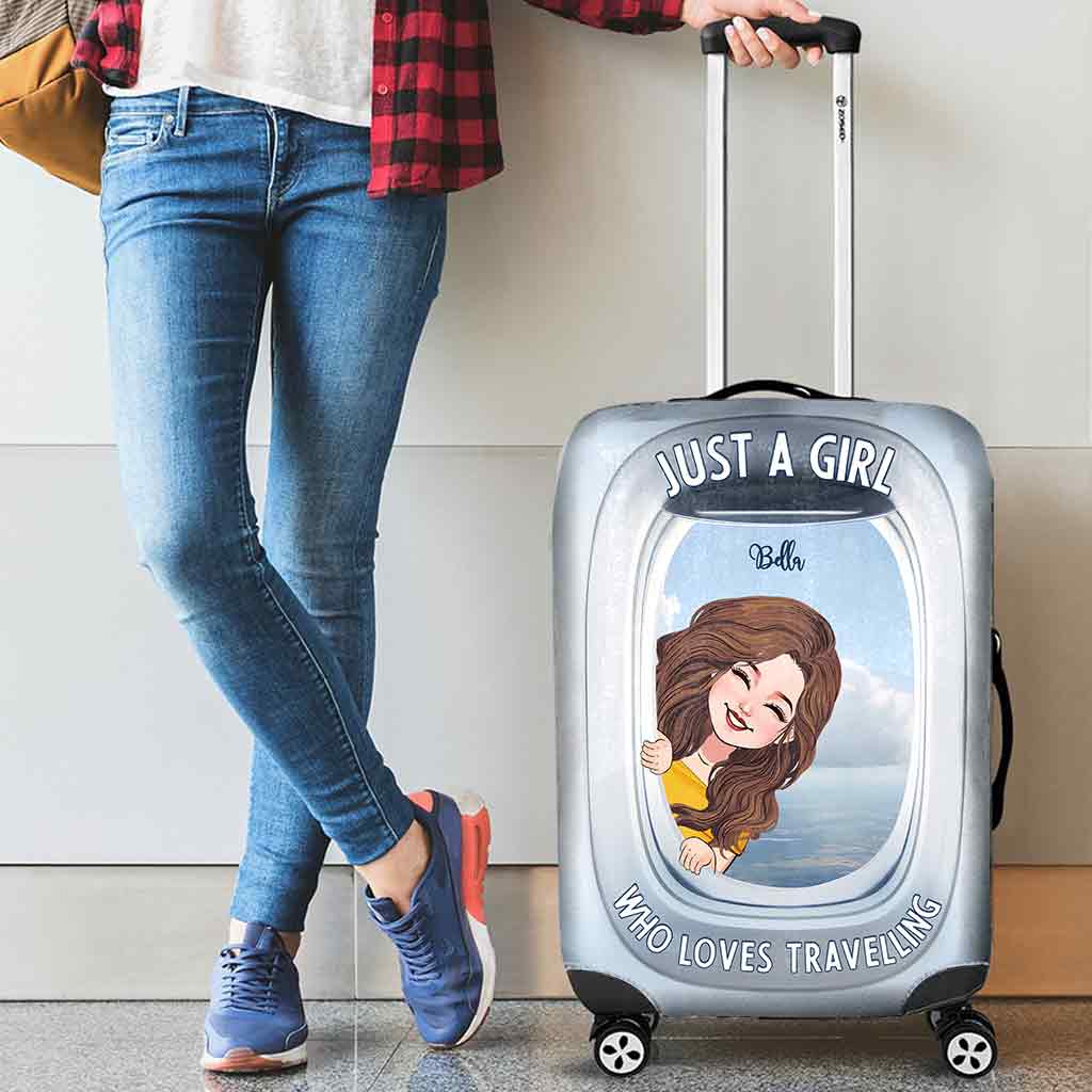 Just A Girl Who Loves Traveling - Personalized Travelling Luggage Cover