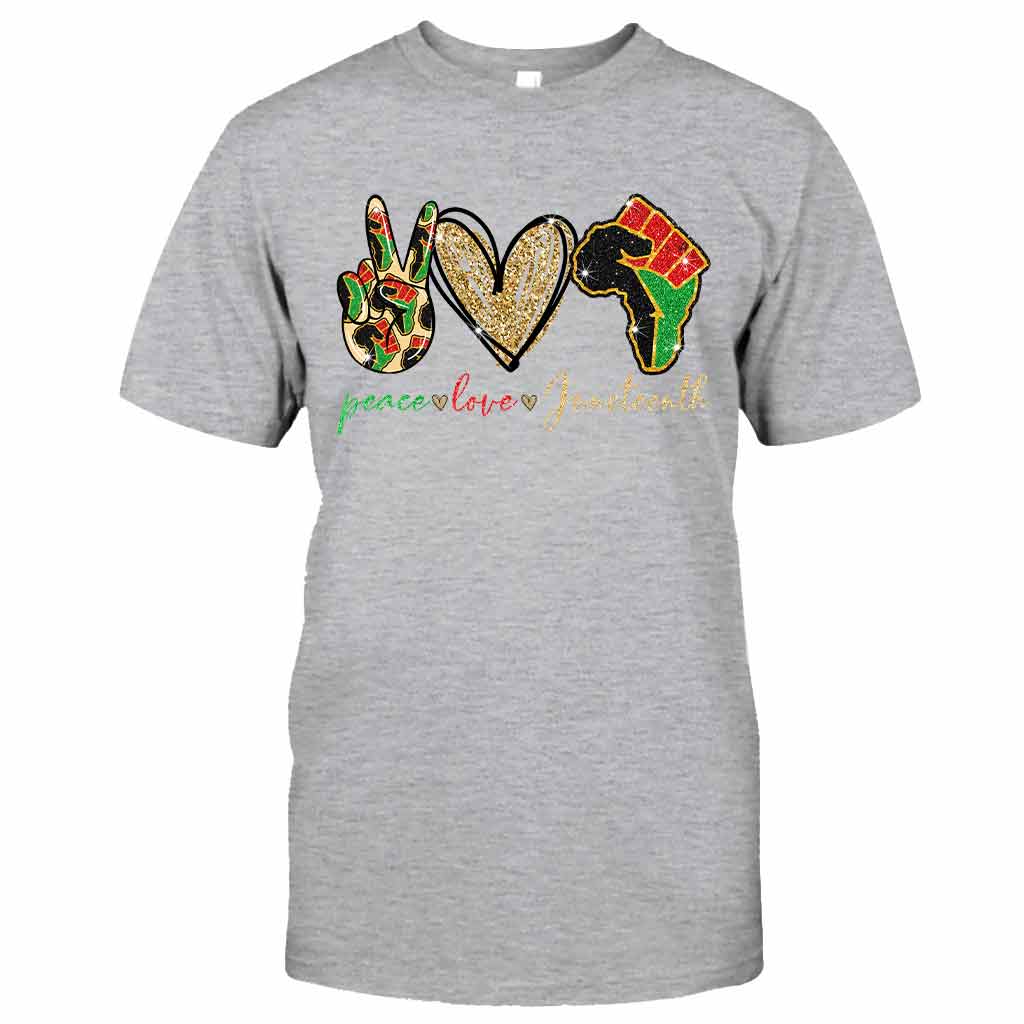 Juneteenth - T-shirt et sweat à capuche afro-américains avec imprimé à paillettes imitation 1121