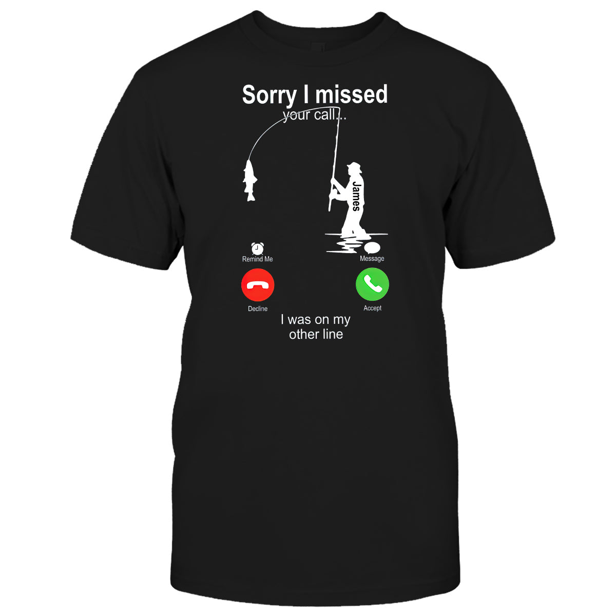 Sorry I Missed Your Call I Was On The Other Line - Personalized Fishing T-shirt And Hoodie