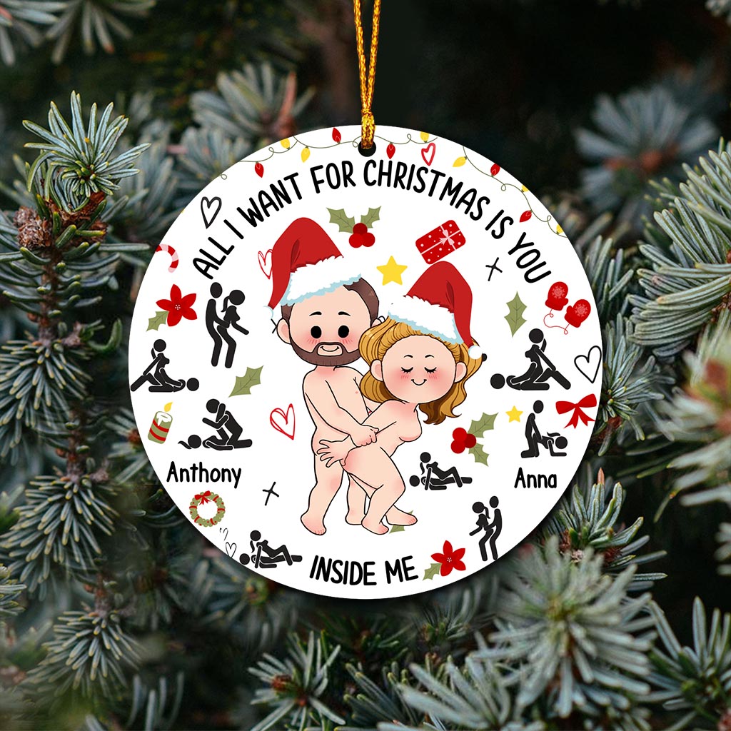 All I Want For Christmas - Personalized Couple Ornament