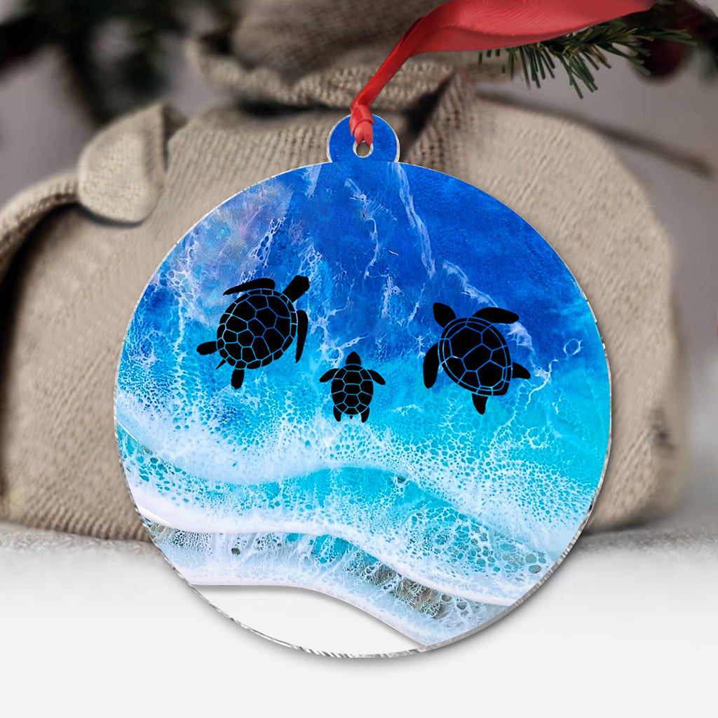 Love Turtles - Personalized Turtle Transparent Ornament