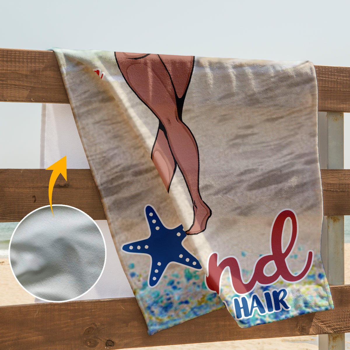 Sandy Toes Sun Kissed Nose - Sea Lover gift for friend, sister, girlfriend, wife, mom - Personalized Beach Towel