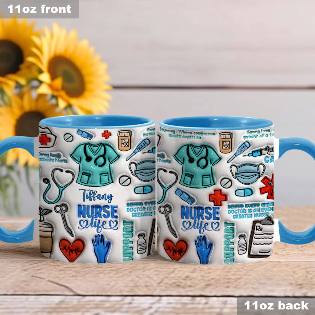 Nurse Life - Personalized Nurse Accent Mug