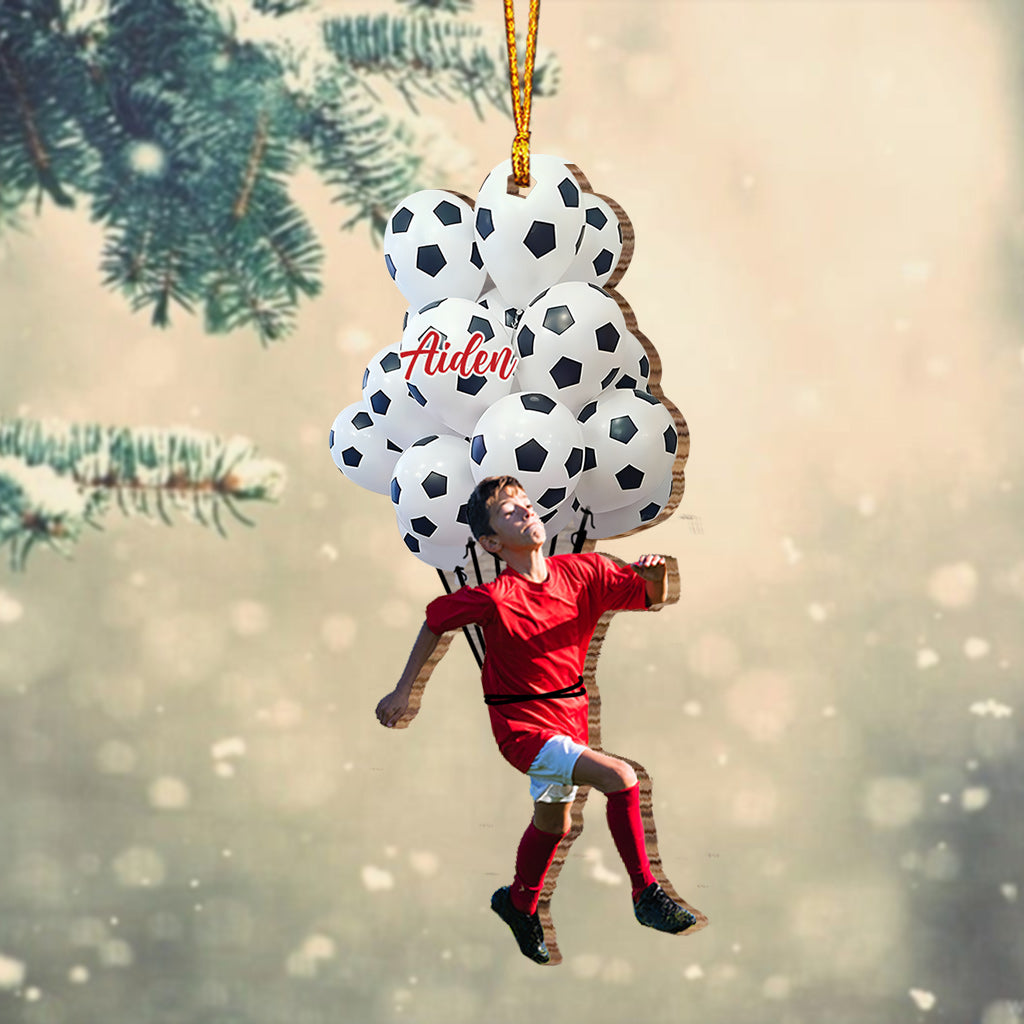 Happy Football Player - Personalized Football Ornament