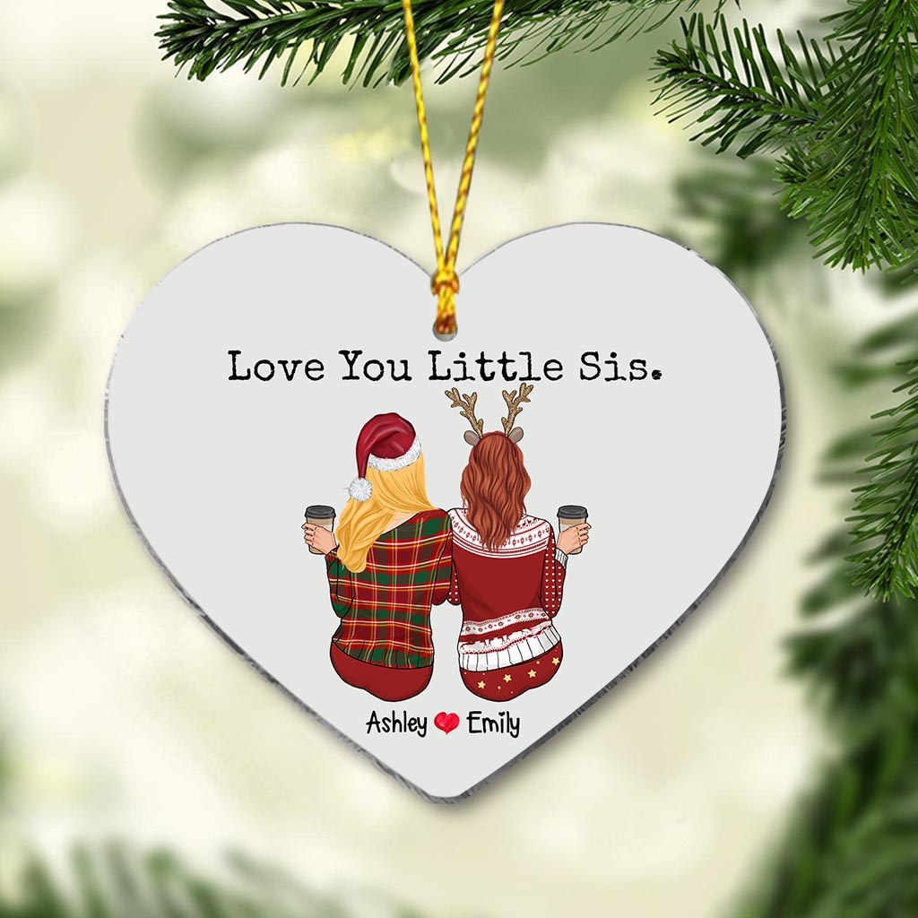 Love You Lil Sis - Personalized Sister Ornament