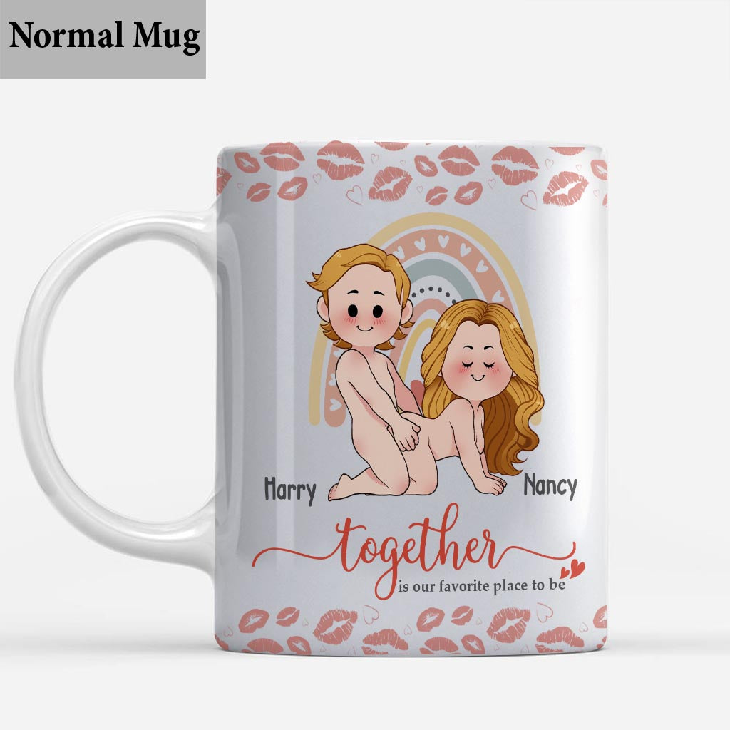 Together Is Our Favorite Place To Be - Personalized Couple Mug