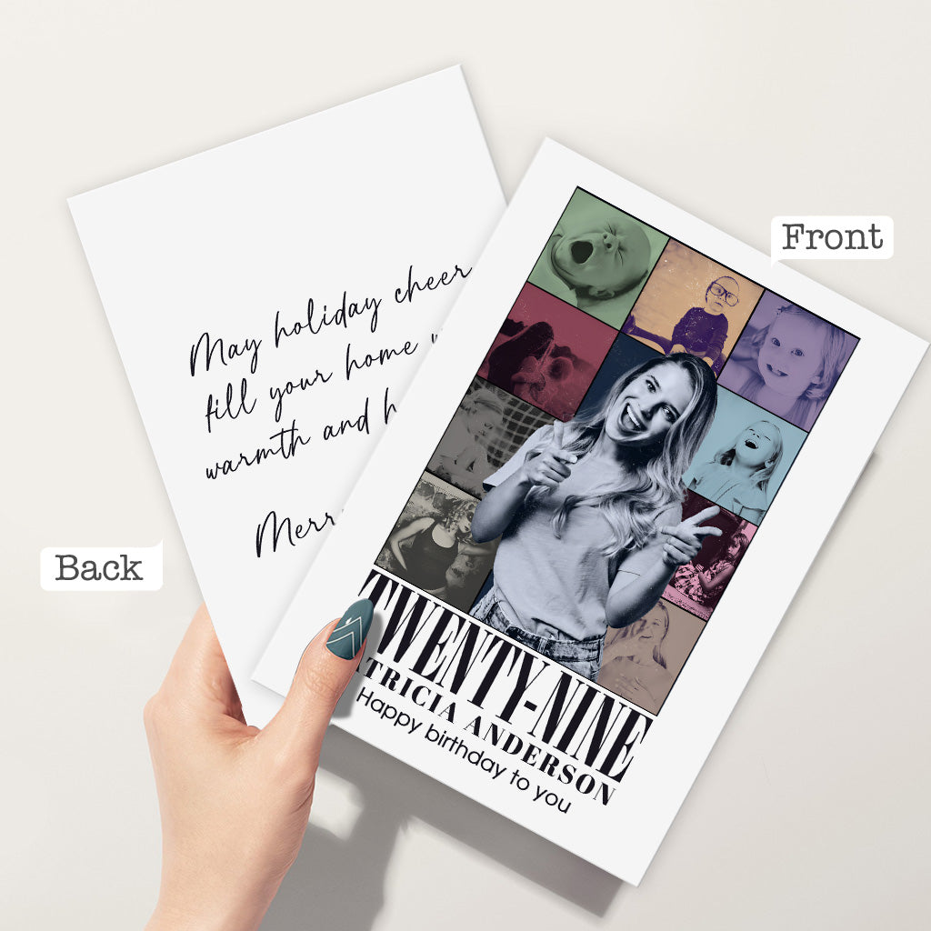 Any Message Card & Photo Upload - Personalized Greeting Card
